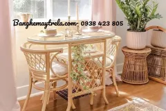 Bàn ghế mây cà phê