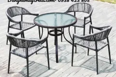Bàn ghế cafe đan dây dù tại TP.HCM