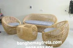 Bàn ghế sofa trứng mây tự nhiên