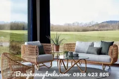 Sofa mây tổ yến phòng khách hiện đại