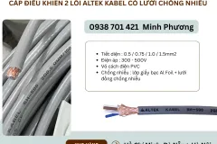 Cáp điều khiển 2 lõi Altek Kabel có lưới chống nhiễu Đà Nẵng, Quảng Bình, Khánh