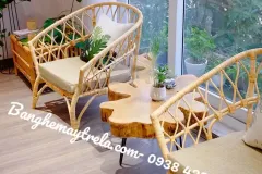 Ghế mây vuông tự nhiên cho góc đọc sách tại TP. Hồ Chí Minh