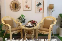 Bàn ghế đơn mây