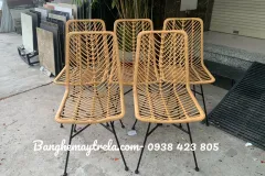 Ghế cafe chân sắt đan mây nhựa tại TP. Hồ Chí Minh