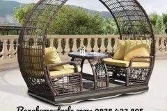 Bàn ghế chụp hình ngoài trời nhựa giả mây