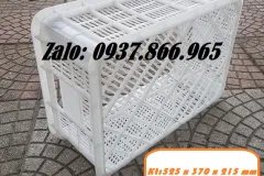 Sọt nhựa dùng trong cont lạnh, sóng nhựa nguyên sinh sọt nhựa 525 x 370