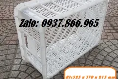 Sọt nhựa dùng trong cont lạnh, sóng nhựa nguyên sinh sọt nhựa 525 x 370