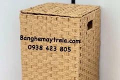 Giỏ đựng đồ vuông mây nhựa