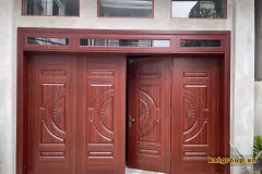 Cửa thép vân gỗ bền và chịu thời tiết tại Hà Nội