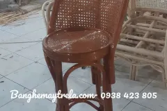 Ghế quầy bar cao mây tự nhiên