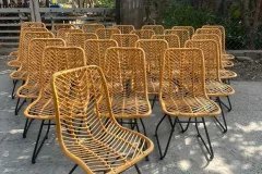 Ghế chân sắt mây nhựa giá rẻ