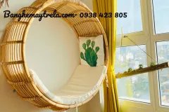 Ghế xích đu mây tròn treo trần nhà