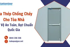 Cửa thép chống cháy cho tòa nhà, bảo vệ an toàn, đạt chuẩn quốc gia