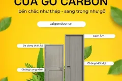 Cửa gỗ Carbon Giải pháp cửa hiện đại, bền đẹp cho mọi công trình