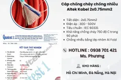 Cáp chống cháy chống nhiễu Altek Kabel 2x0.75mm2