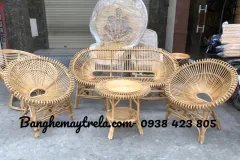 Bộ bàn ghế sen mây phòng khách