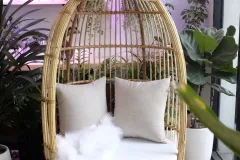 Ghế mây tổ chim decor trang trí