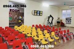 Ghế nhựa tay vịn mầm non, ghế nhựa đúc mầm non