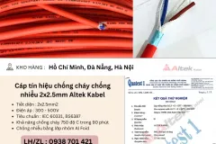 Cáp tín hiệu chống cháy Altek Kabel tại Hà Nội