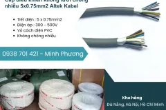 Cáp điều khiển không lưới chống nhiễu 5x0.75mm2 tại TP Hồ Chí Minh