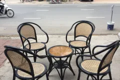 Ghế mây tre đan tự nhiên cho không gian nhà hàng