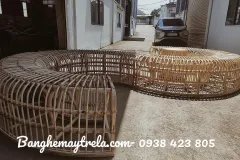 Ghế mây cao cấp uốn lượn