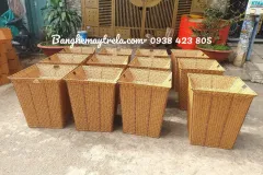 Rổ mây trưng bày trái cây