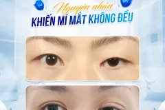 Mí mắt không đều - cách xử lý đều đẹp tự nhiên