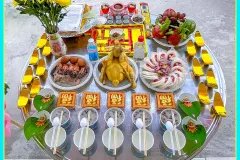 Ý nghĩa của việc đặt 5 chén cháo trắng trên mâm cúng.