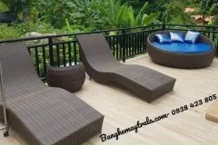 Ghế tắm nắng mây nhựa