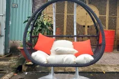 Ghế xích đu đôi mây nhựa