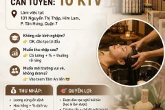 Tâm An Spa tuyển KTV gội đầu tại Quận 7