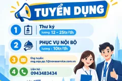 TUYỂN DỤNG THƯ KÝ, PHỤC VỤ