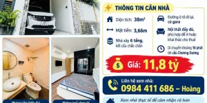💛🏡 NGỌC THỤY – NHÀ 6 TẦNG – GARA Ô TÔ – NỘI THẤT ĐẦY ĐỦ