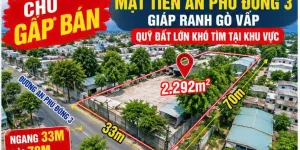 MỘT LÔ – 3 GIÁ TRỊ: 2.292M² + 33M x 70 + DÒNG TIỀN 28TR/THÁNG – AN PHÚ ĐÔNG 50