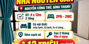 🔥 CHO THUÊ NHÀ Nguyễn Công Trứ, Bình Thạnh gần Thảo Cầm Viên, 12tr