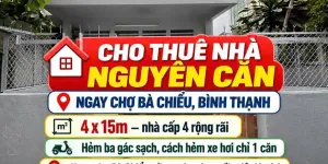 Cho thuê ngay chợ bà Chiểu - nhà C4 , 60m2 chỉ 11tr