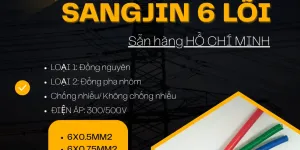 Cáp điều khiển Sangjin 6x0.5/6x0.75/6x1.25/6x1.5/6x2.5 sẵn HCM