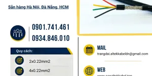 Cáp tín hiệu chống nhiễu Altek Kabel 2x0.22/4x0.22/6x0.22/8x0.22 sẵn Đà Nẵng