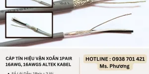 Cáp tín hiệu vặn xoắn 1Pair 16AWG, 16AWGS Altek Kabel Đà Nẵng, Hà Nội, Hồ Chí Mi