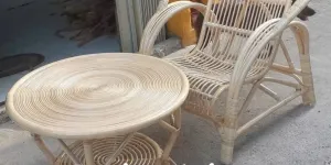 Bộ bàn trà mây tự nhiên cho phòng ngủ tại TP.HCM