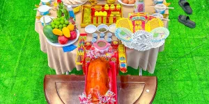 Mâm lễ khai trương Tâm Phúc tại Cần Thơ