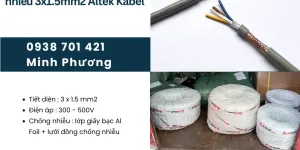 Cáp tín hiệu có lưới chống nhiễu 3x1.5mm2 chính hãng Altek Kabel hỗ trợ giao toà
