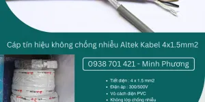 Cáp điều khiển không lưới chống nhiễu 4x1.5mm2 Altek Kabel  Phú Yên, Khánh Hòa,