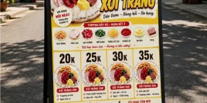 BẢNG MENU CHÂN CHỮ A
