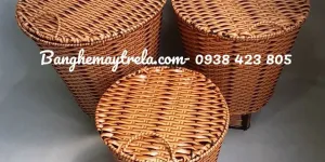 Thùng đựng đồ nhựa giả mây sang trọng tại Bình Thạnh
