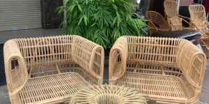 Bàn ghế mây tự nhiên hiện đại phòng ngủ