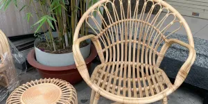 Ghế mây nhỏ đuôi công