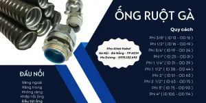 Ống ruột gà lõi thép bọc nhựa bảo vệ dây cáp