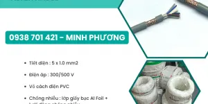 Dây cáp điện điều khiển chống nhiễu SH-500 5x1.0mm2 Đà Nẵng, Hồ Chí Minh, Hà Nội